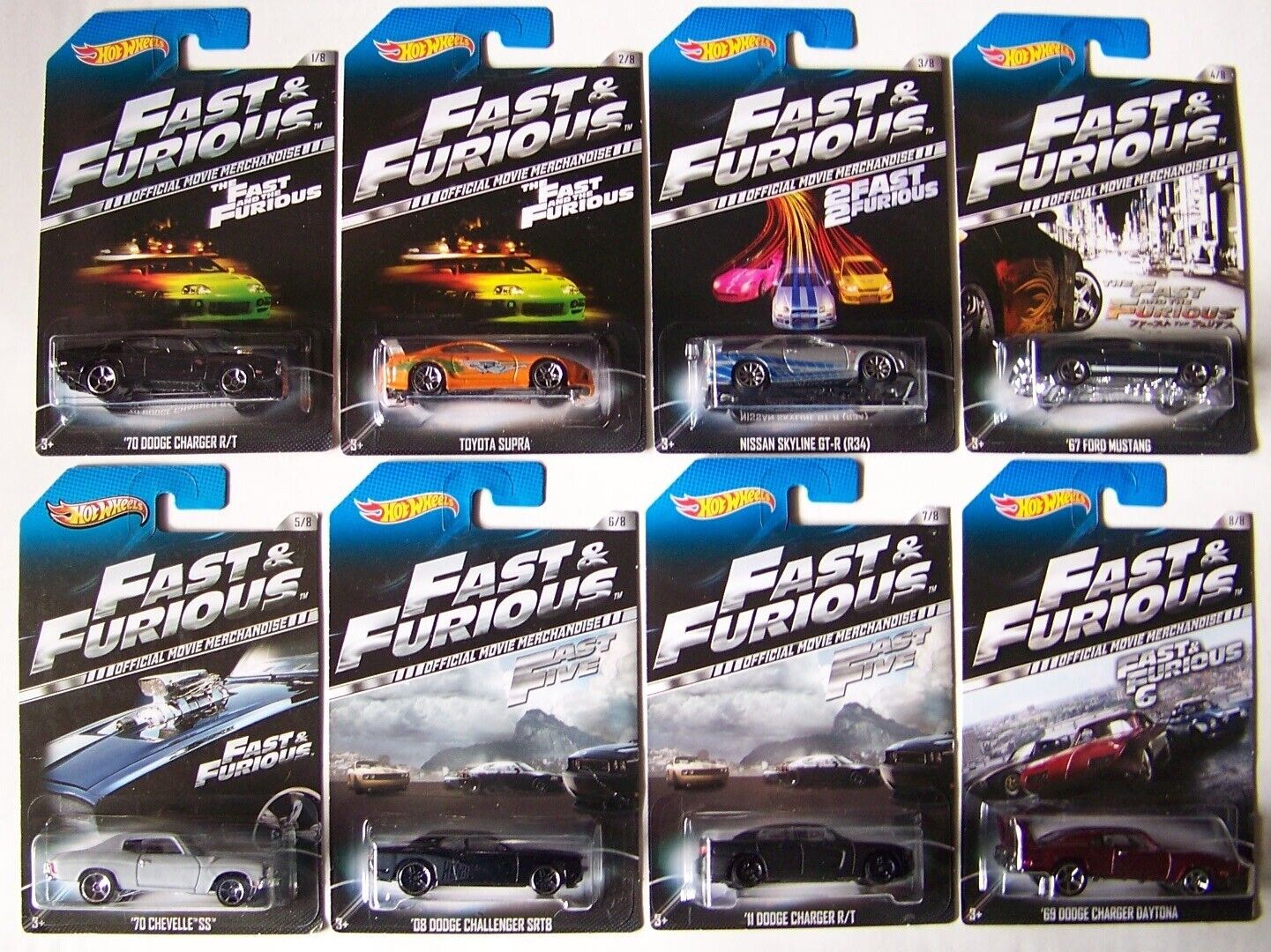 Hot Wheels Fast & Furious Fast Tuners Premium Die Cast Set (Honda Civic EG,  Mazda Rx-7 FD, Subaru WRX, Nissan Silvia, 240SX)