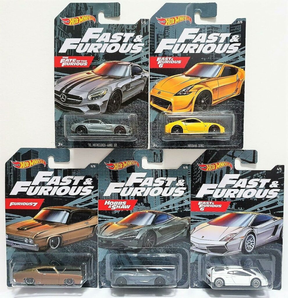 Hot Wheels Fast & Furious Fast Tuners Premium Die Cast Set (Honda Civic EG,  Mazda Rx-7 FD, Subaru WRX, Nissan Silvia, 240SX)